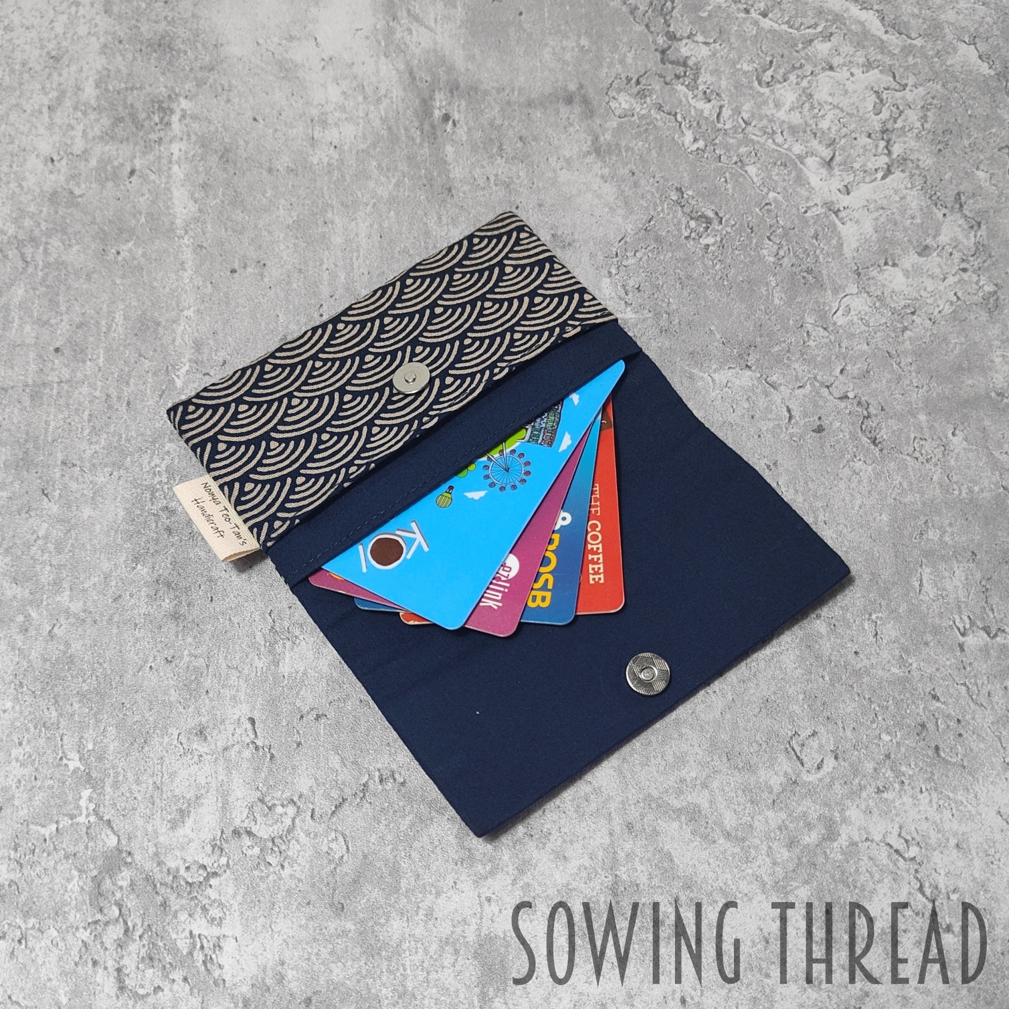 Card Holder - Seigaiha Navy