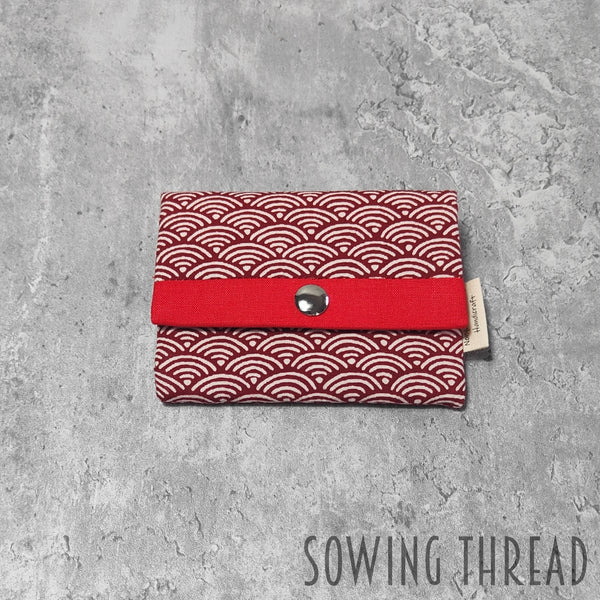 Card Holder - Seigaiha Red