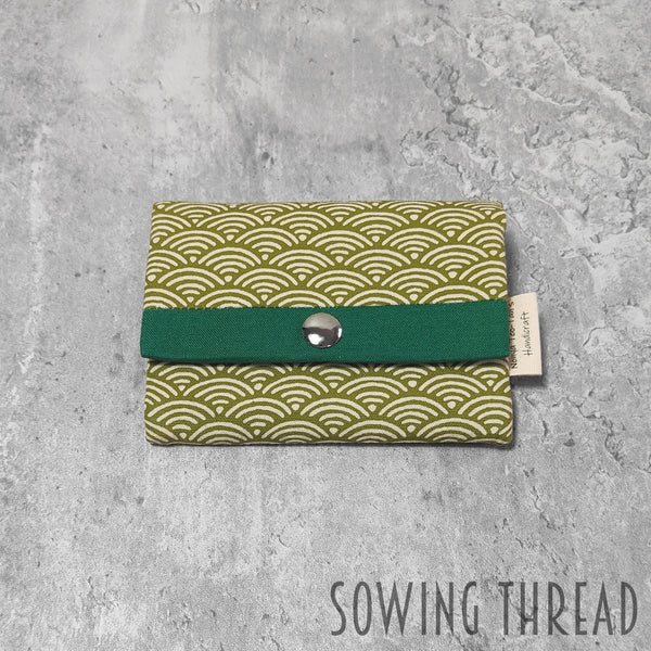 Card Holder - Seigaiha Olive