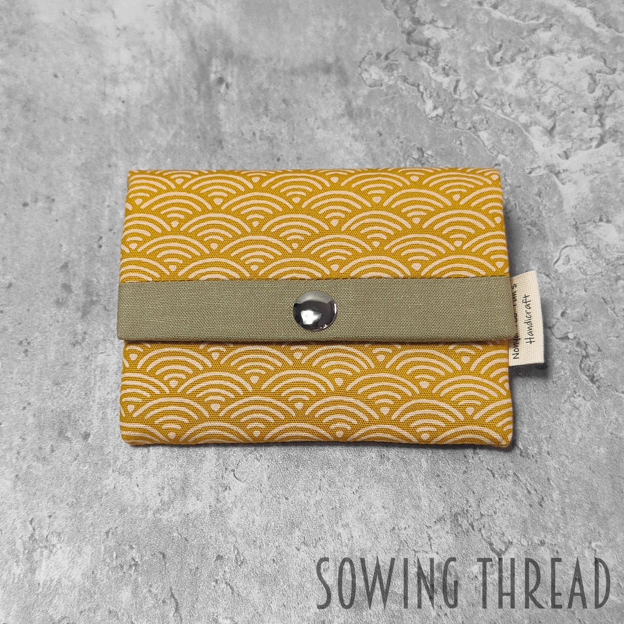 Card Holder - Seigaiha Mustard