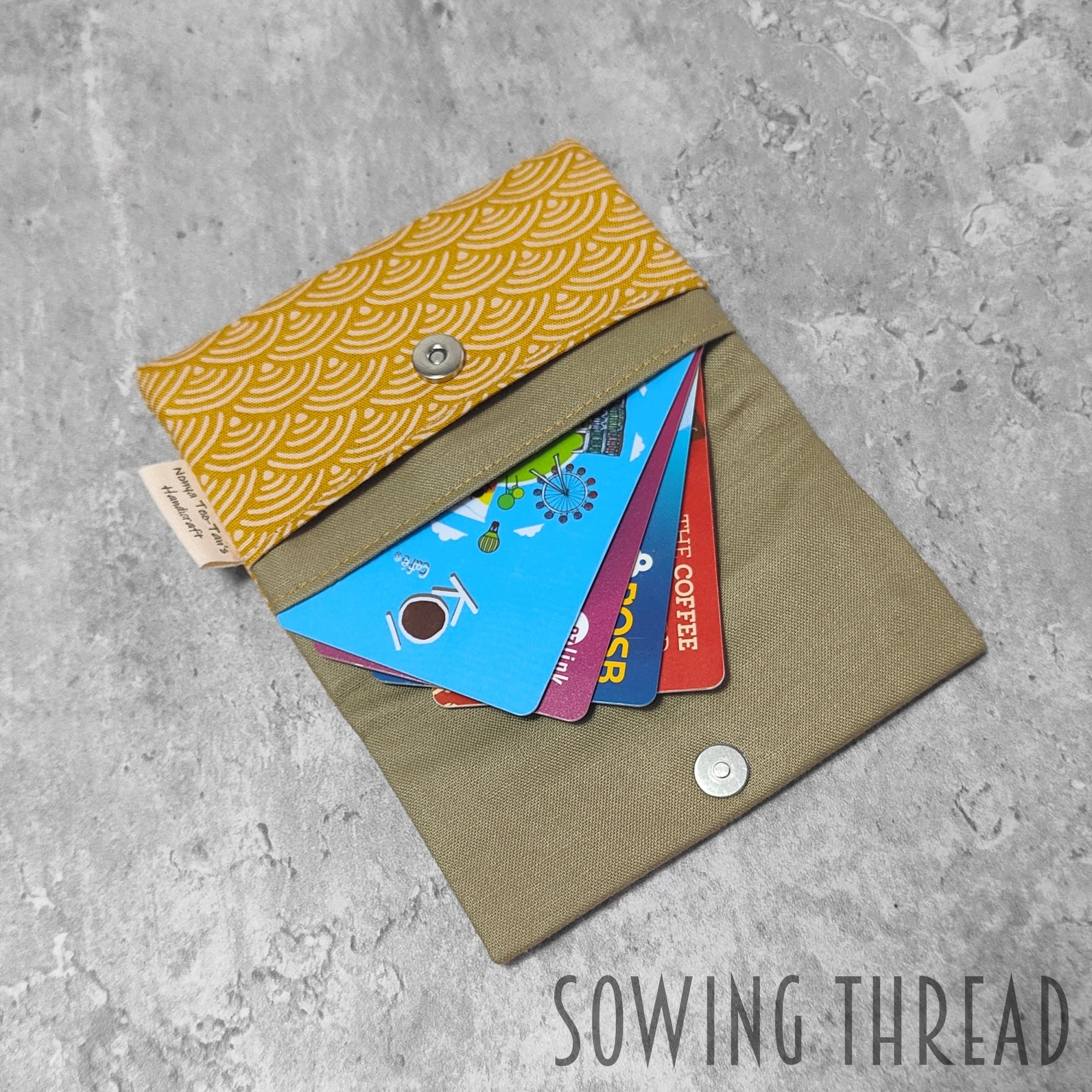 Card Holder - Seigaiha Mustard